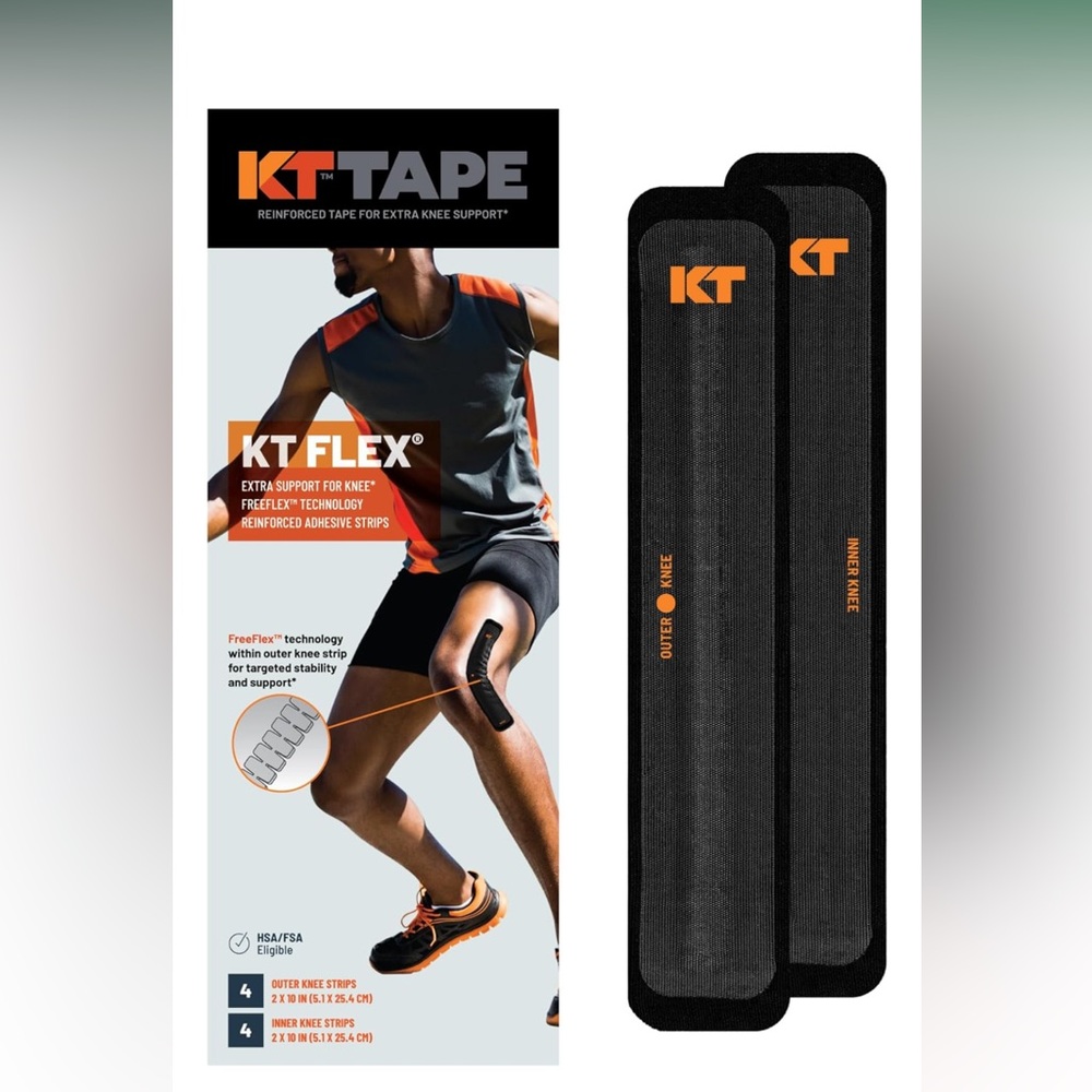 KT Tape reinforced tape for extra knee support